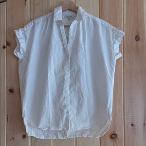 Madewell White Boxy Button-Up Shirt